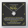 To My Smoking Hot wife, 14K White Love Knot Necklace