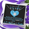 To The Catch of My Life - Love Of My Life, 14k White Love Knot Necklace