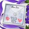 Dear Love, 14K white Love Knot Necklace