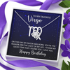 To My Favorite Virgo, 14K white  Love Knot Necklace