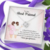 To My Best Friend,14k white  Love Knot Necklace