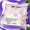 Little Sister,14k white Love Knot Necklace