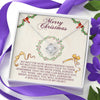 Merry Christmas, 14K white Love Knot Necklace