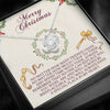 Merry Christmas, 14K white Love Knot Necklace