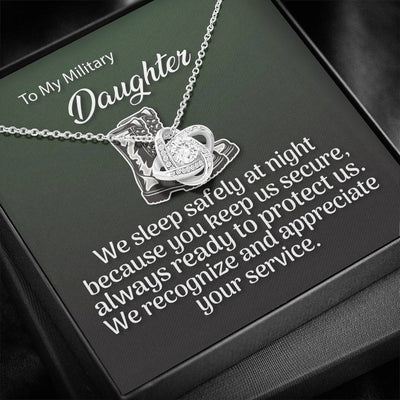 "To My Military Daughter" Love Knot-8