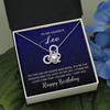 To My Favorite Leo, 14K white Love Knot Necklace