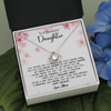 To My Daughter, 14K white Love Knot Necklace