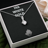 14k white Gold alluring necklace