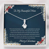 To My Beautiful Mom, 14k white Alluring Beauty Necklace