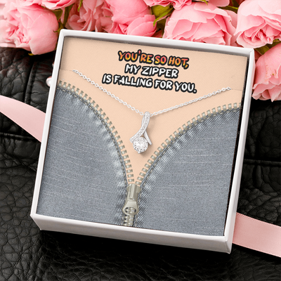 You're So Hot, 14K white ALLURING BEAUTY necklace