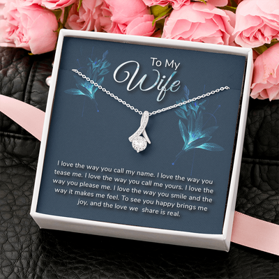 To My Wife, 14K white ALLURING BEAUTY Necklace