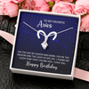 To My Favorite Aries, 14K white ALLURING BEAUTY necklace