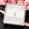 To My Best Friend, 14k White ALLURING BEAUTY Necklace