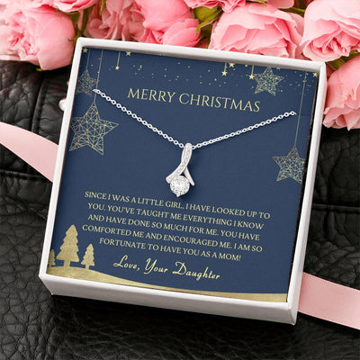 Merry Christmas, 14k White ALLURING BEAUTY Necklace