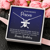 To My Favorite Pisces, 14k white ALLURING BEAUTY necklace
