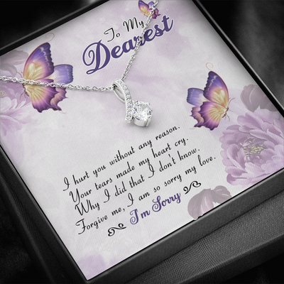 To My Dearest, 14K white  ALLURING BEAUTY necklace