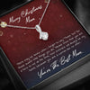 Merry Christmas Mom, 14K white Alluring Beauty Necklace