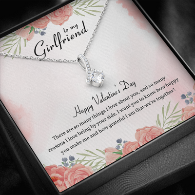To My Girlfriend, 14K white ALLURING BEAUTY necklace