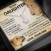 To My Daughter, 14k white  ALLURING BEAUTY necklace