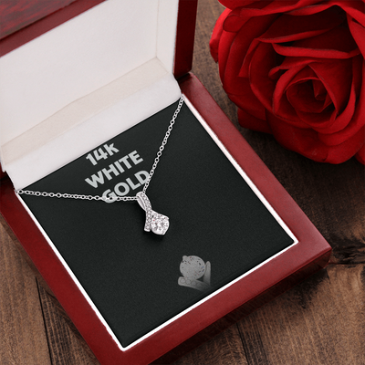 14k white Gold alluring necklace