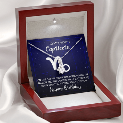 To My Favorite Capricorn, 14K white  ALLURING BEAUTY necklace