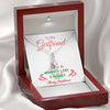 To My Girlfriend, 14K white ALLURING BEAUTY Necklace
