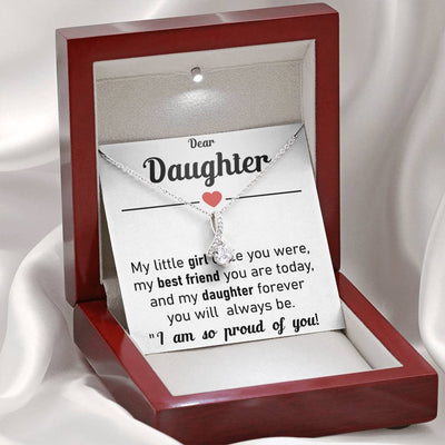 Dear Daughter, 14K white ALLURING BEAUTY necklace