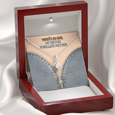 14K white ALLURING BEAUTY necklace-Valentine's Day Sale