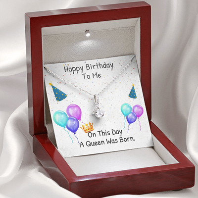 Happy Birthday To Me, 14k White ALLURING BEAUTY necklace