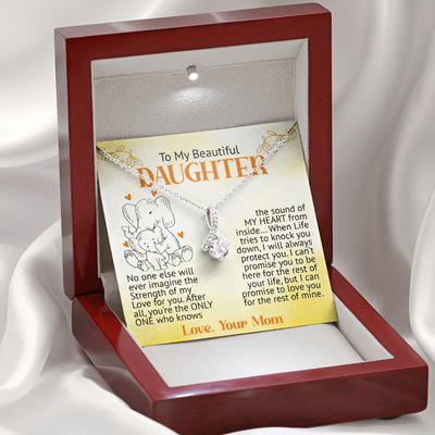 To My Beautiful Daughter, 14k White Alluring Beauty Necklace