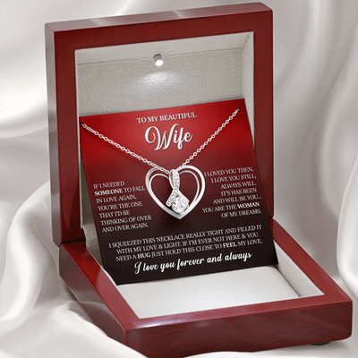 To My Wife, 14K white ALLURING BEAUTY necklace