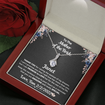 To The Mother Of The Bride, 14K white ALLURING BEAUTY necklace