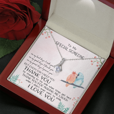 To My Special Someone, 14k White Alluring Beauty Necklace