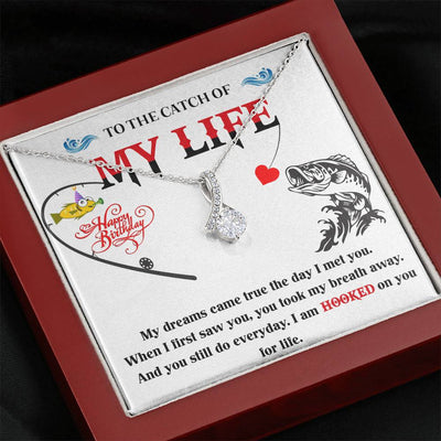 The Catch Of My Life, 14k White Alluring Beauty Necklace