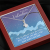 To My Dear Valentine, 14K white ALLURING BEAUTY necklace
