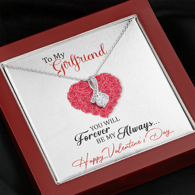 To My Girlfriend, 14K white ALLURING BEAUTY necklace