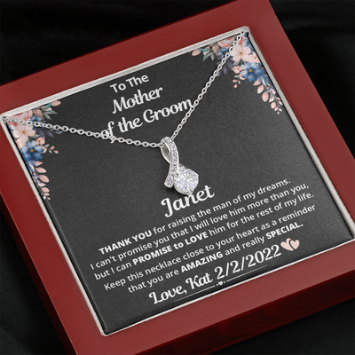 To The Mother Of The Groom, 14k White Alluring Beauty Necklace