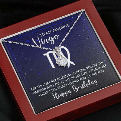 To My Favorite Virgo, 14K white ALLURING BEAUTY necklace