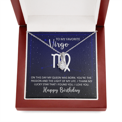 To My Favorite Virgo, 14K white ALLURING BEAUTY necklace