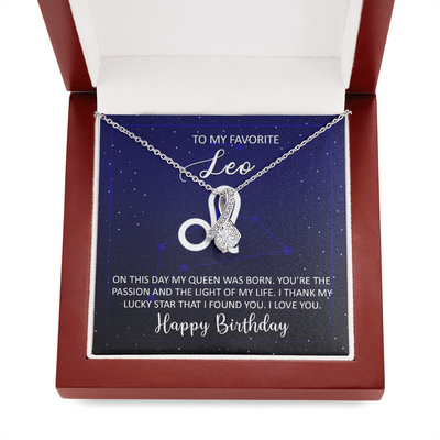 To My Favorite Leo, 14K white ALLURING BEAUTY necklace