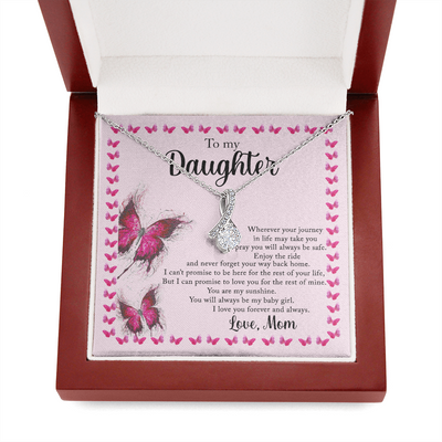 To My Daughter, 14K white ALLURING BEAUTY necklace