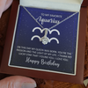 To My Favorite Aquarius, 14K white ALLURING BEAUTY Necklace