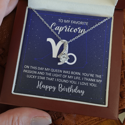 To My Favorite Capricorn, 14K white  ALLURING BEAUTY necklace