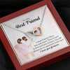 To My Best friend, 14K White Hearts Love Necklace