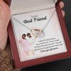 To My Best friend, 14K White Hearts Love Necklace