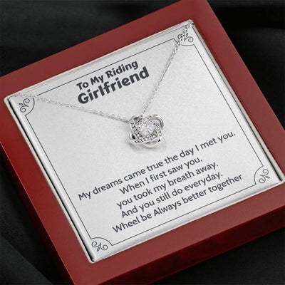 "To My Riding Wife"Love Knot Necklace-507