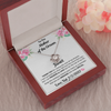 To The Mother Of The Groom, 14k white  Love Knot Necklace