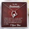 To My Soulmate, 14K white Forever Love Necklace