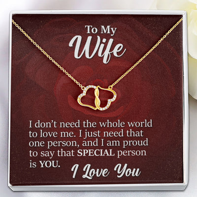 To My Wife, 10K solid yellow gold Everlasting Love