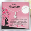 To My Soulmate, 14K white  ALLURING BEAUTY necklace